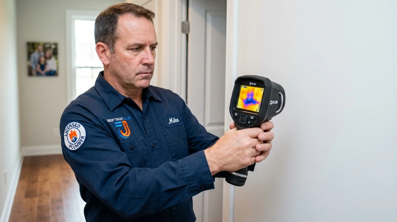 Thermal imaging leak detection by Johns Plumbing LLC in Londonderry
